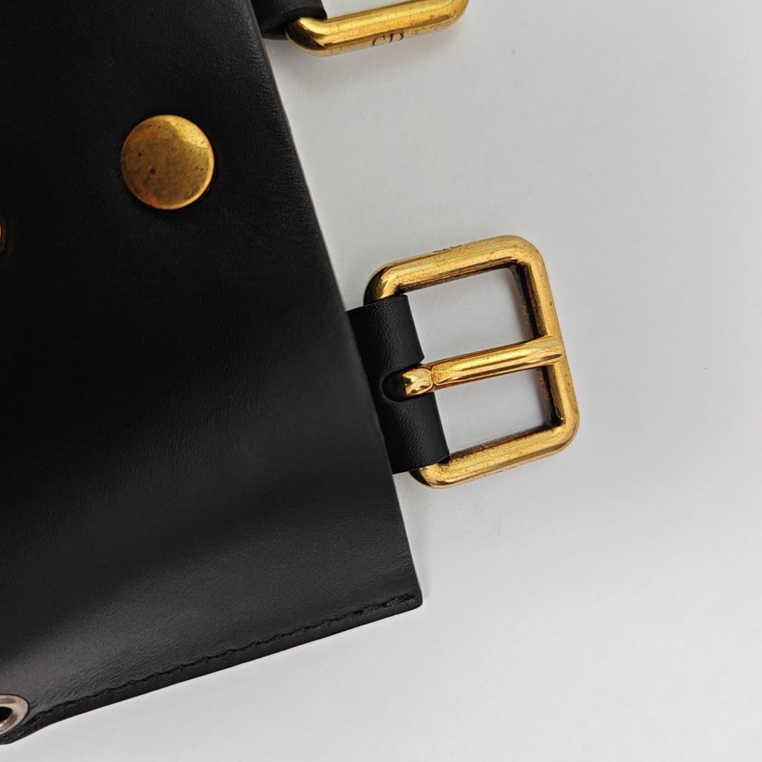 Leather Waist Cincher Black