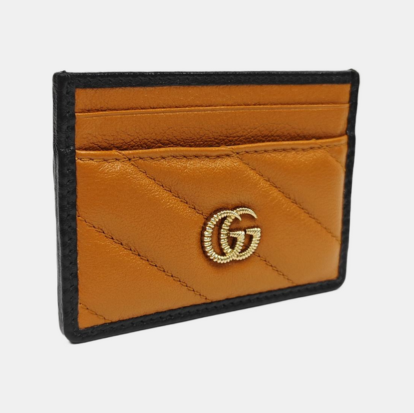 GG Marmont Mini Quilted Calfskin Brown Wallet