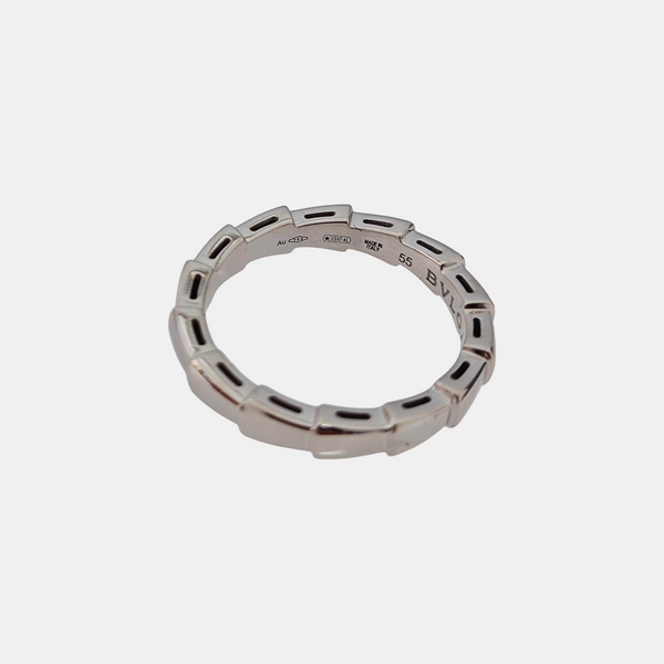 SERPENTI 18k White Gold Silver Ring EU 55