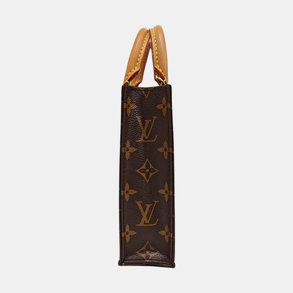 SAC PLAT Mini Monogram Coated Canvas Brown