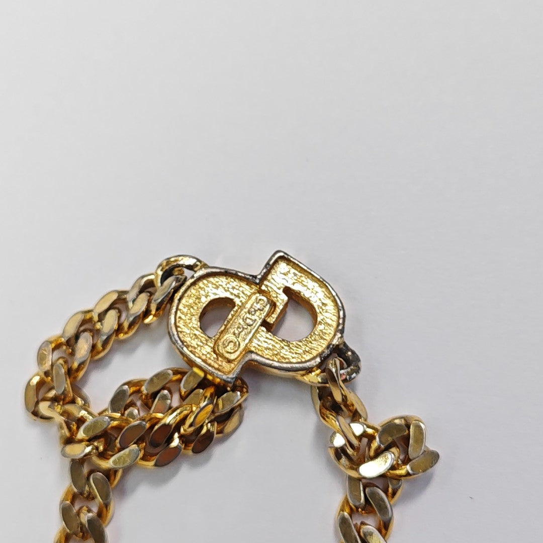 CD Navy Metal Gold Bracelet