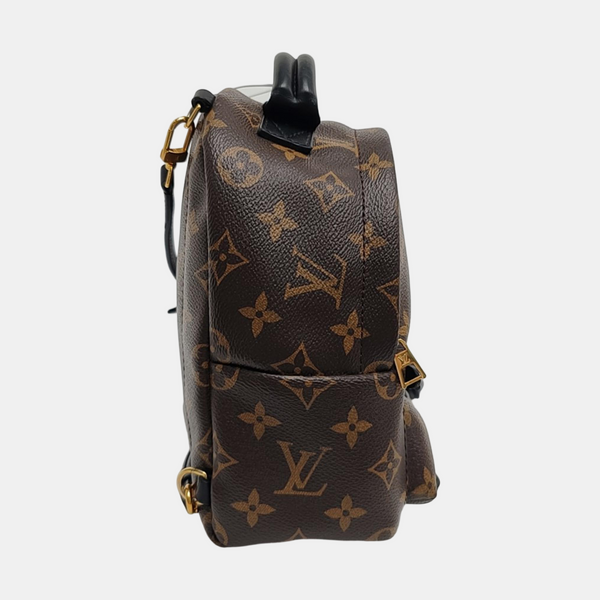 Authenticated pre-owned  PALM SPRINGS Mini Monogram Coated Canvas Brown - Backpack at Looply