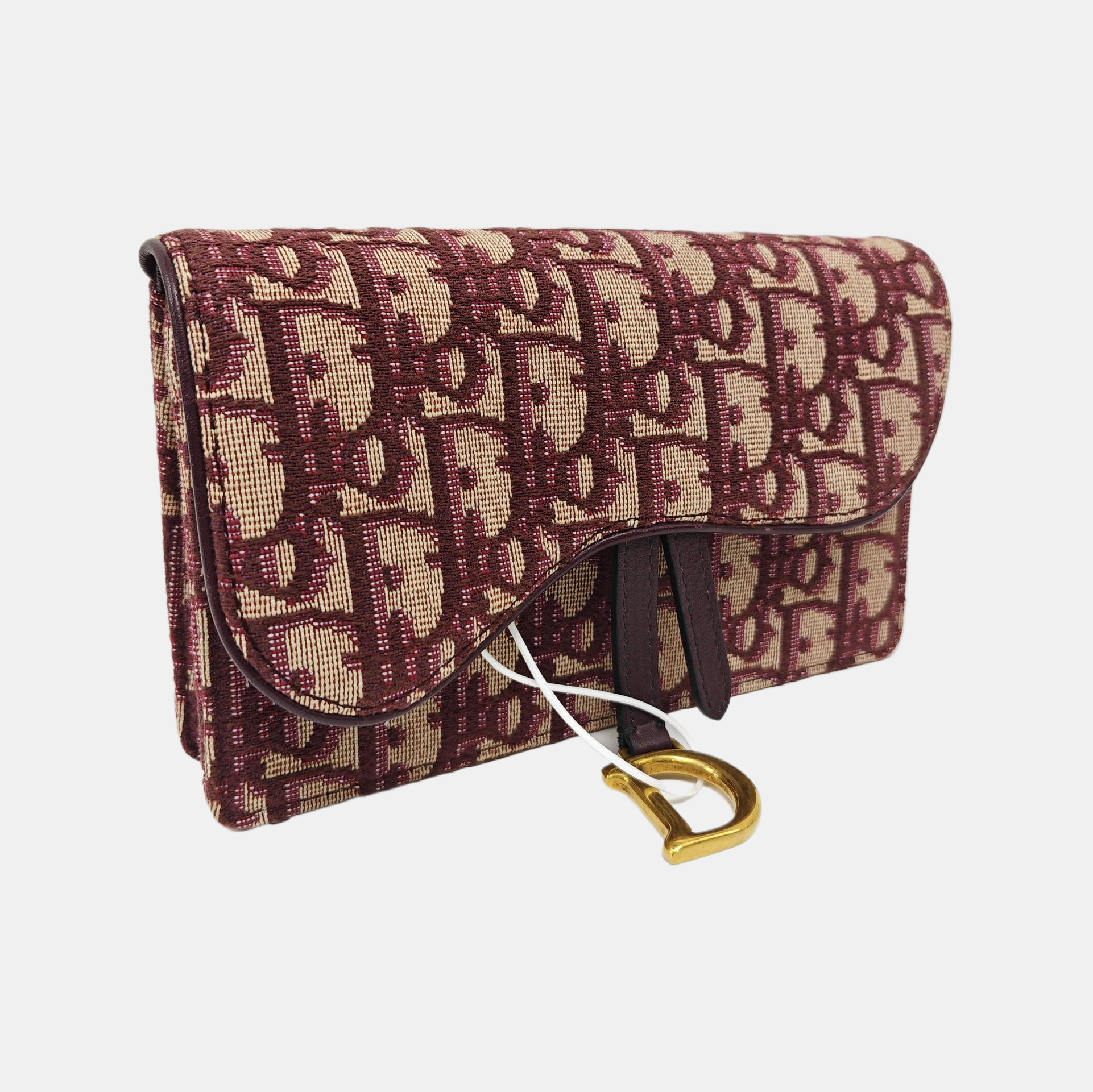 Saddle Mini Oblique Canvas Red