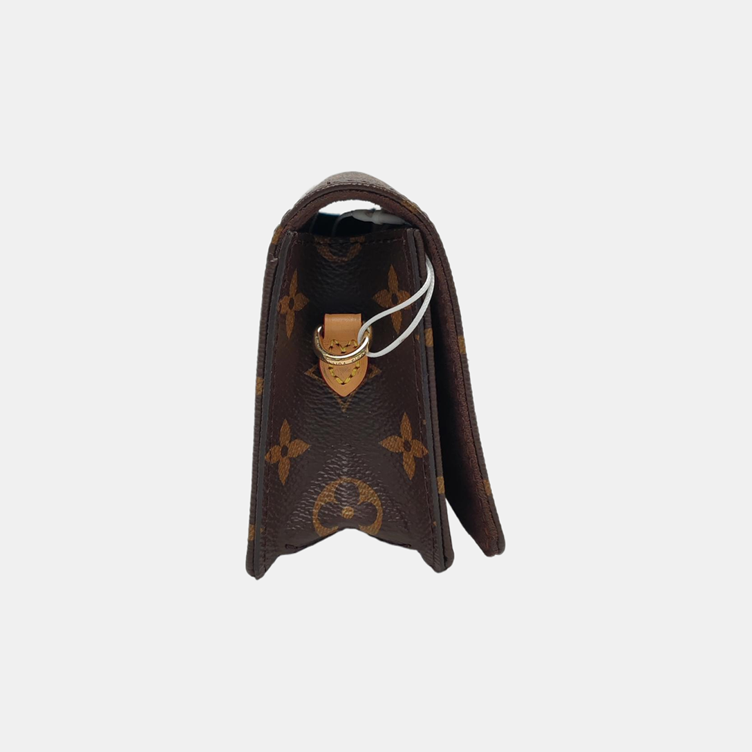 Lily Monogram Coated Canvas Brown