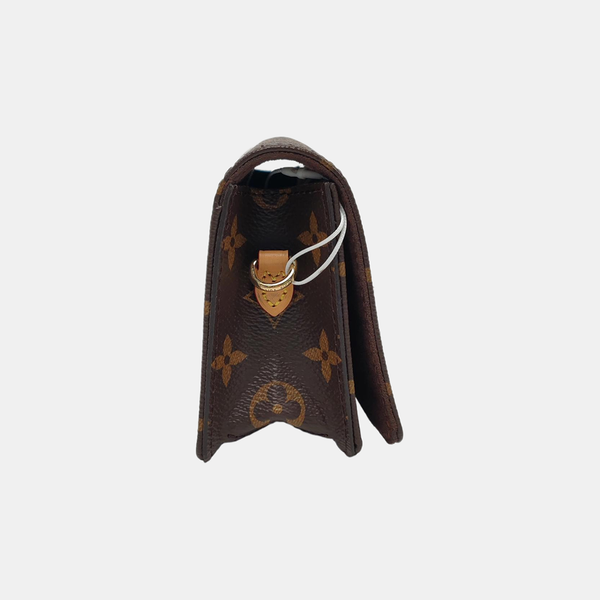 Lily Monogram Coated Canvas Brown