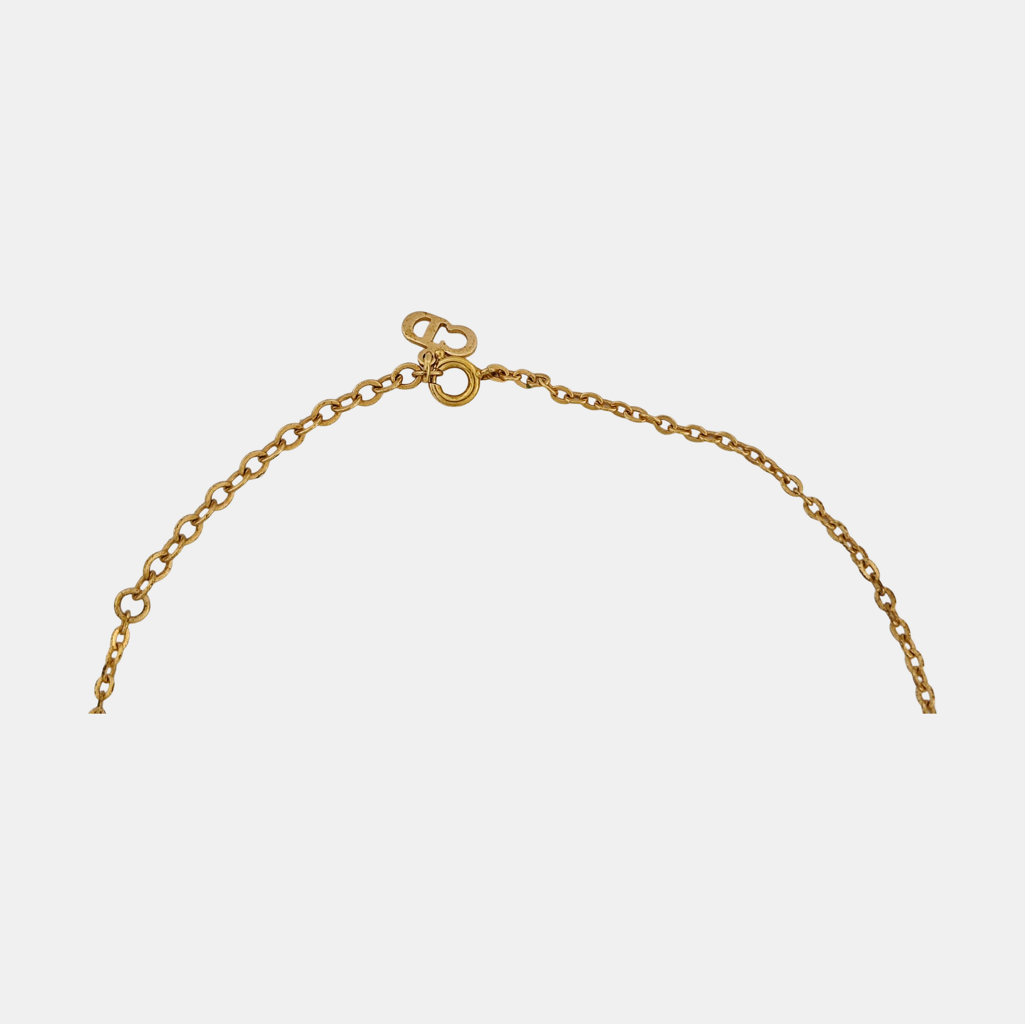 Dior Oblique Metal Gold Necklace