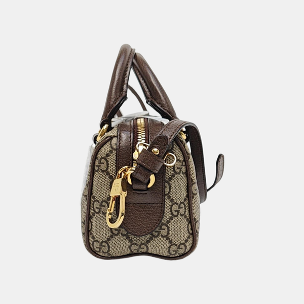 Ophidia Mini Monogram Coated Canvas Beige