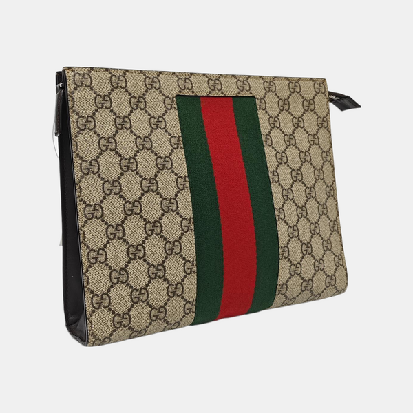 GG Supreme Monogram Coated Canvas Black