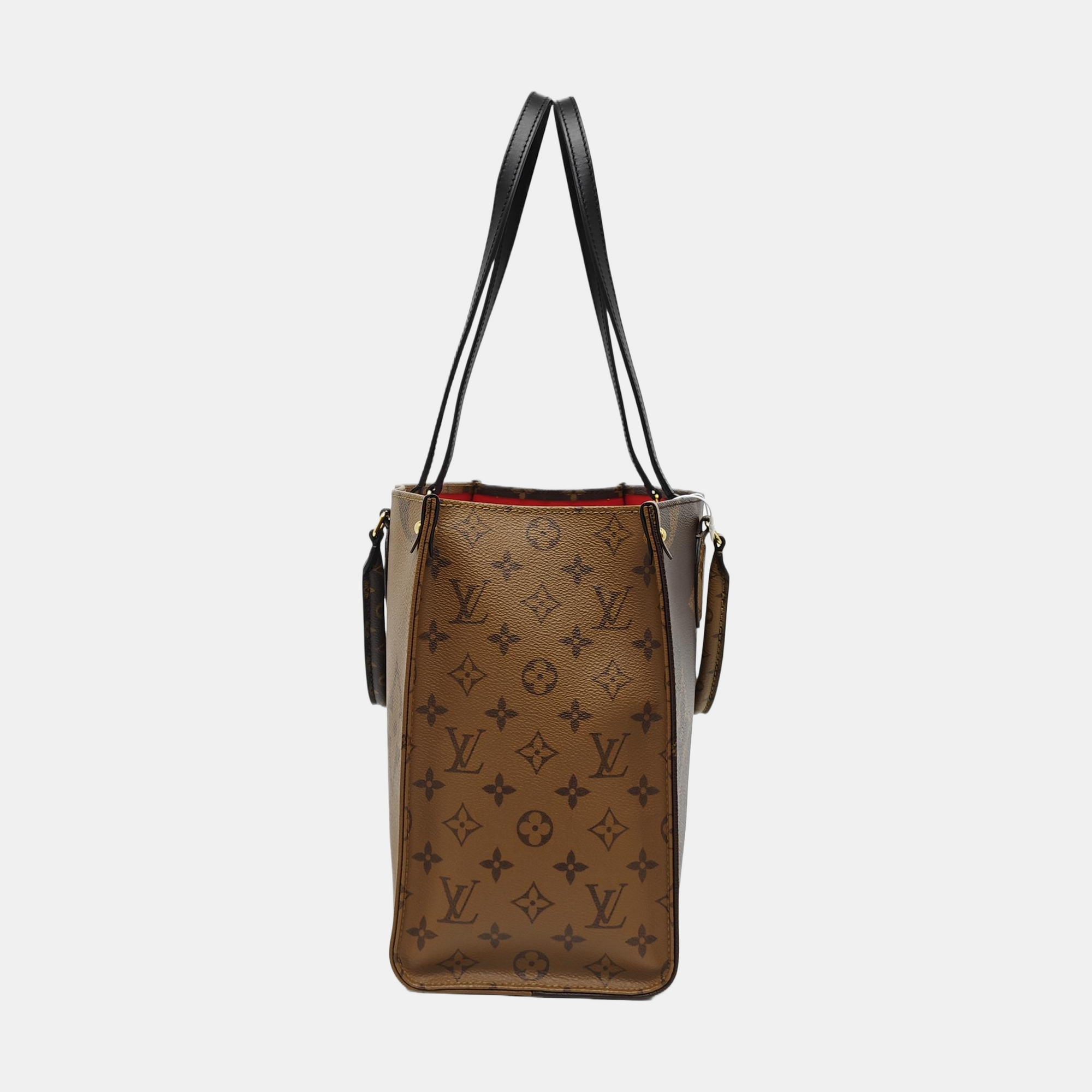 ONTHEGO MM Monogram Coated Canvas Brown