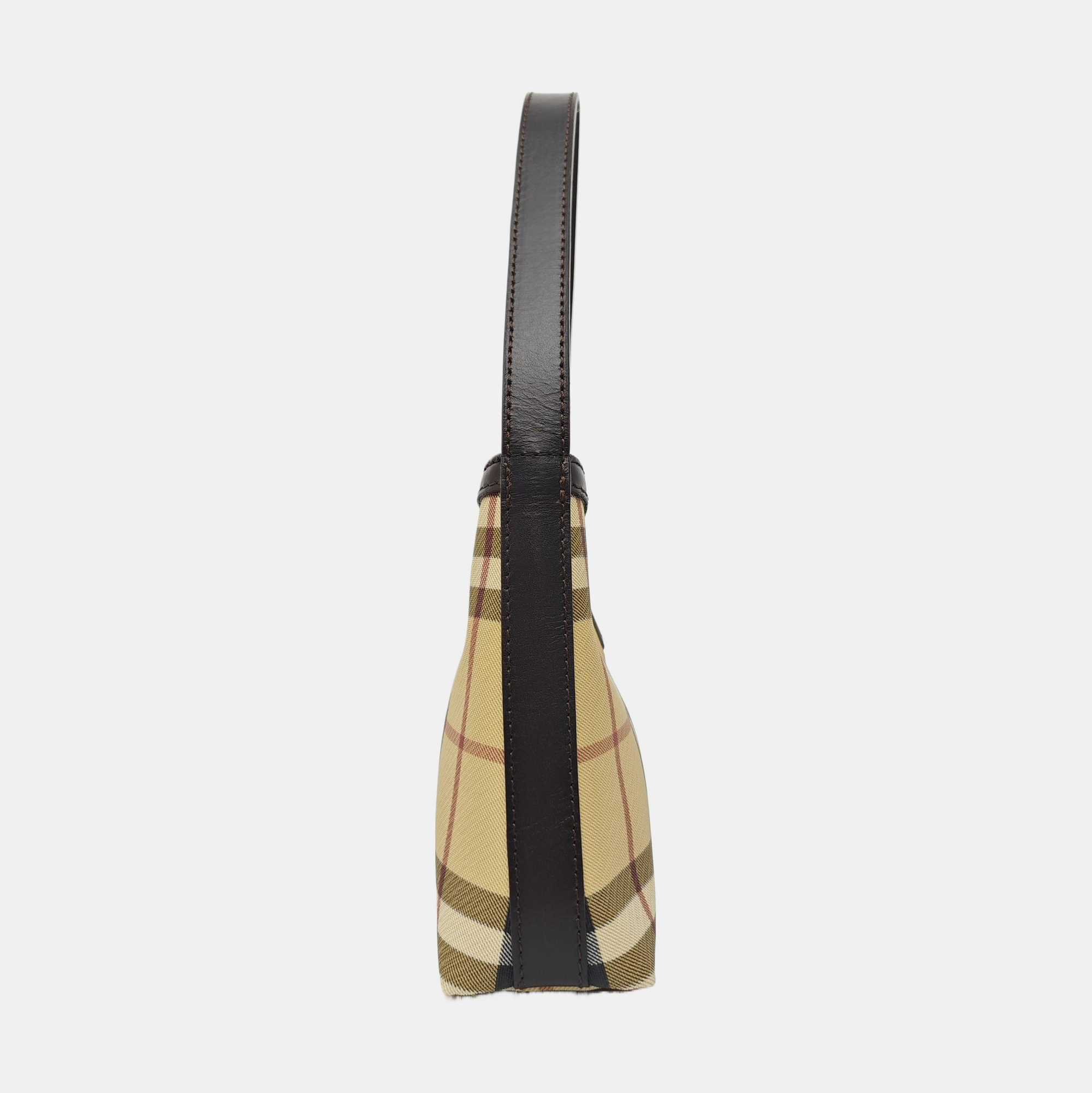 Coated Canvas Top Handle Bag Beige