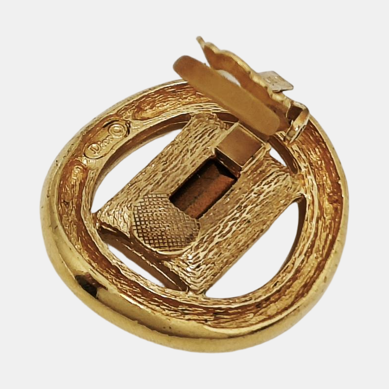 Metal Gold Clip On Earrings
