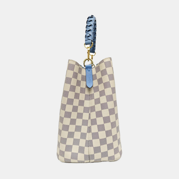 NÉONOÉ MM Damier Azur Coated Canvas White