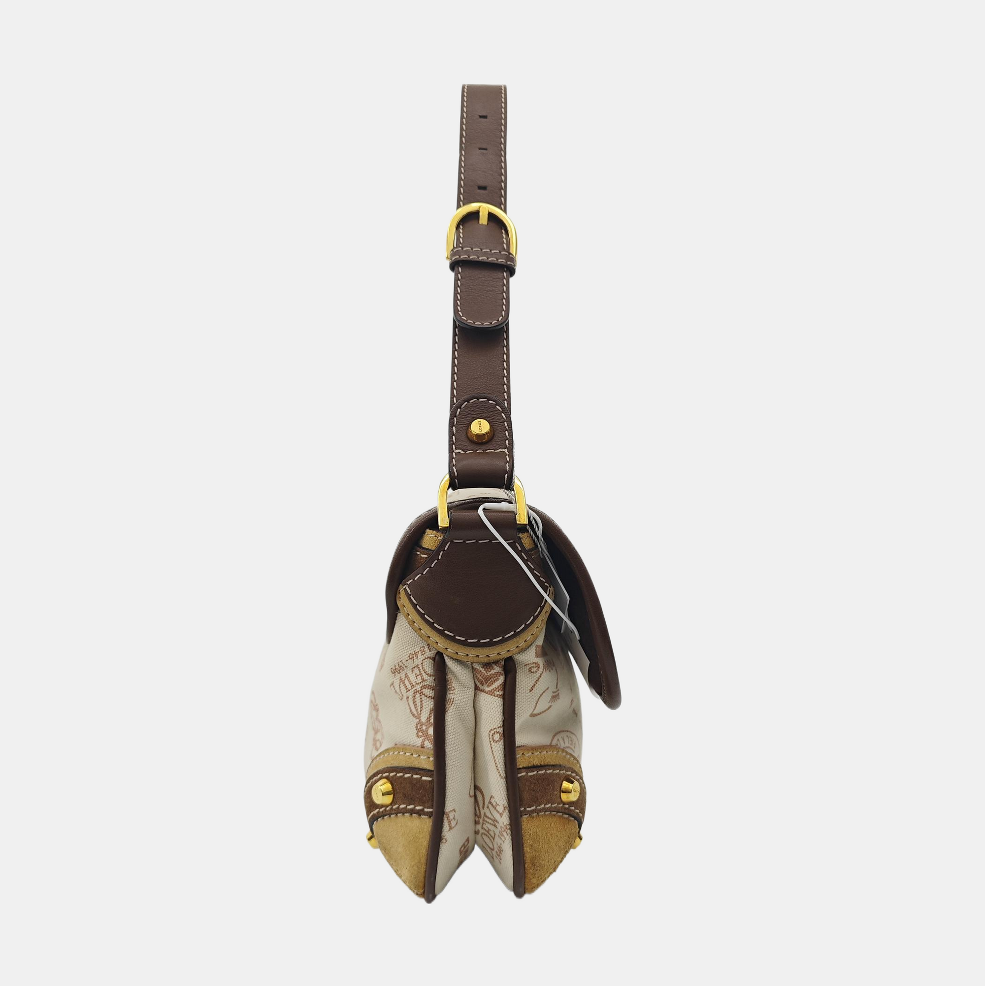 Calfskin Shoulder Bag Beige