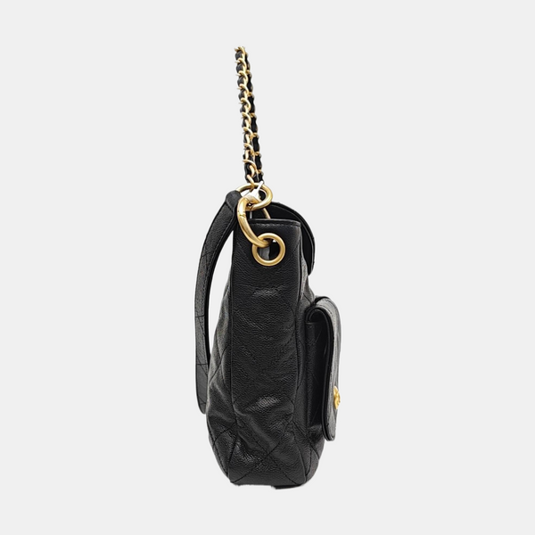 Suppletwins Quilted Grained Calfskin Black