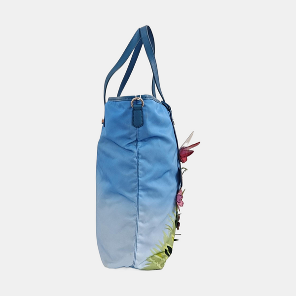 Nylon Tote Bag Blue
