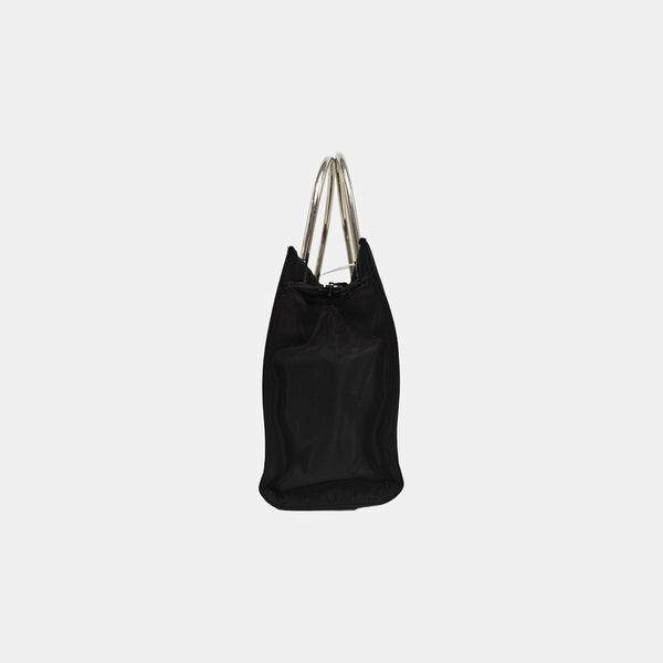 Nylon Top Handle Bag Black
