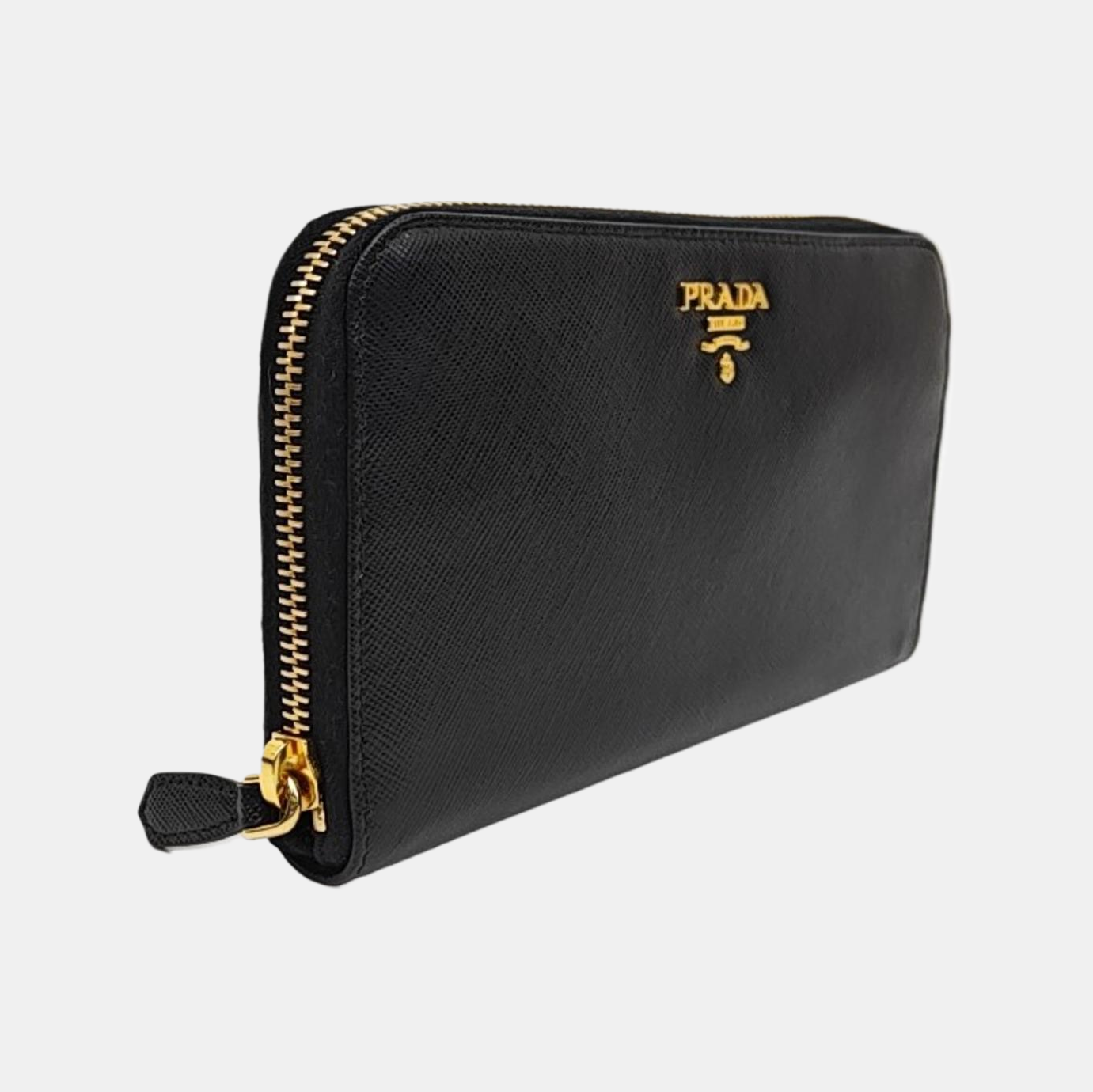 Zippy Wallet Saffiano Calfskin Black Wallet
