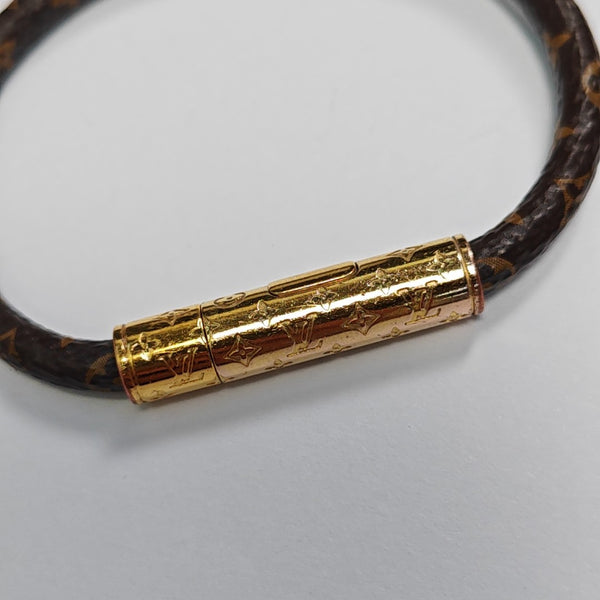 CONFIDENTIEL Coated Canvas Brown Bangle