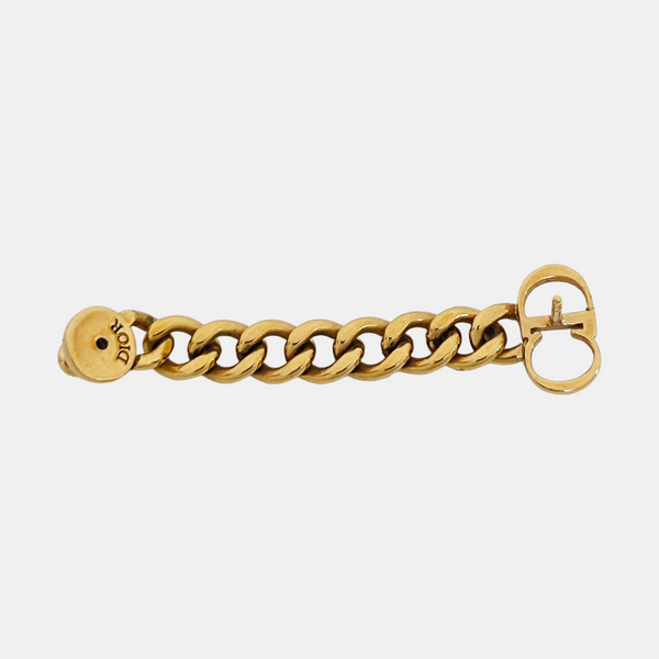 CD Icon Metal Gold Stud Earrings