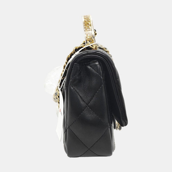 Mini Quilted Lambskin Black