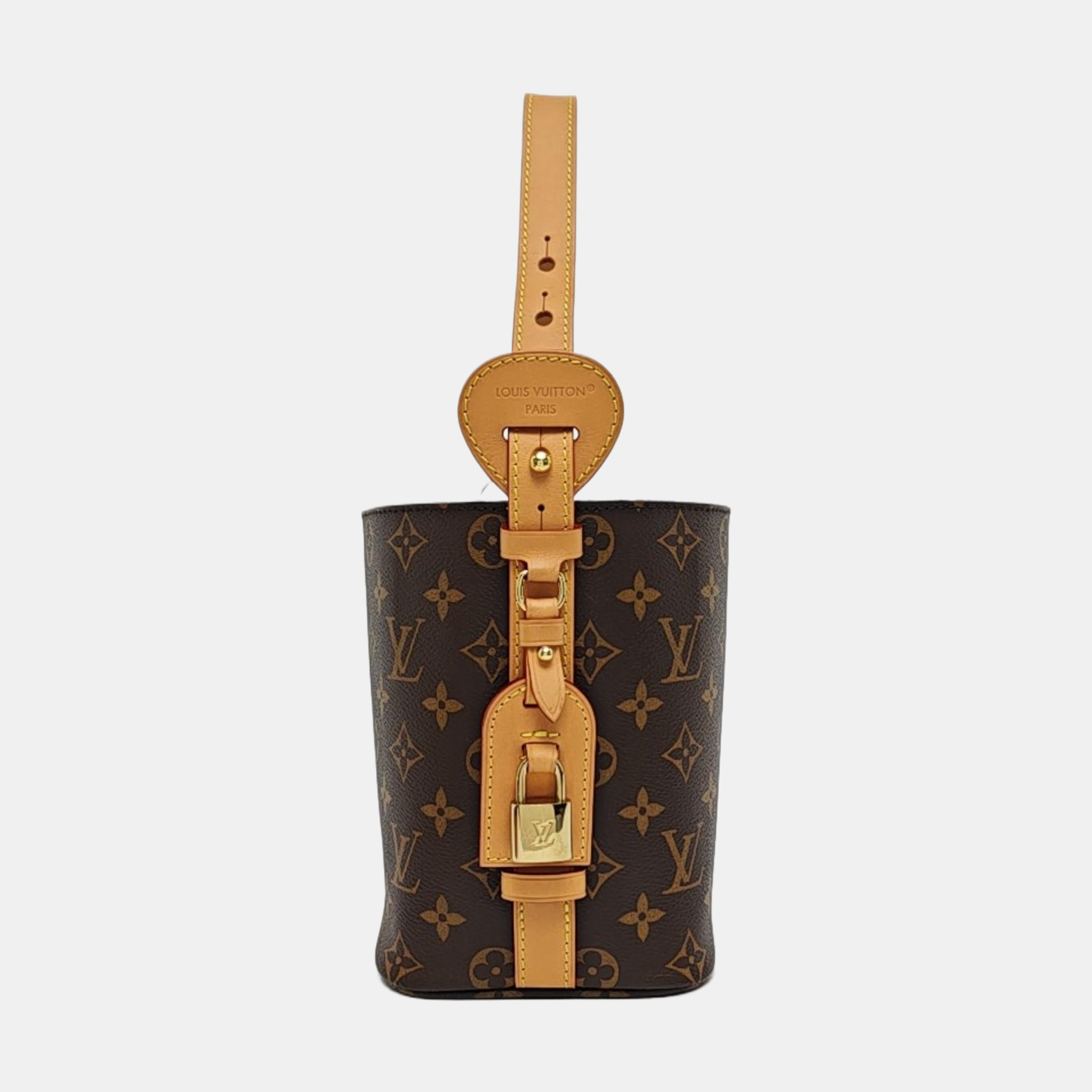 ALL IN BB Monogram Coated Canvas Brown