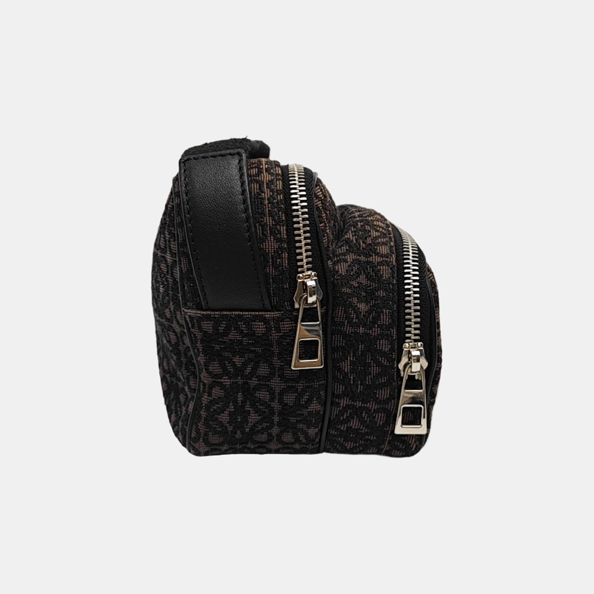 Monogram Fabric Shoulder Bag Gray
