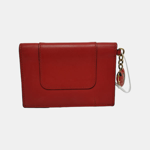 SERPENTI FOREVER Quilted Calfskin Red Card Holder