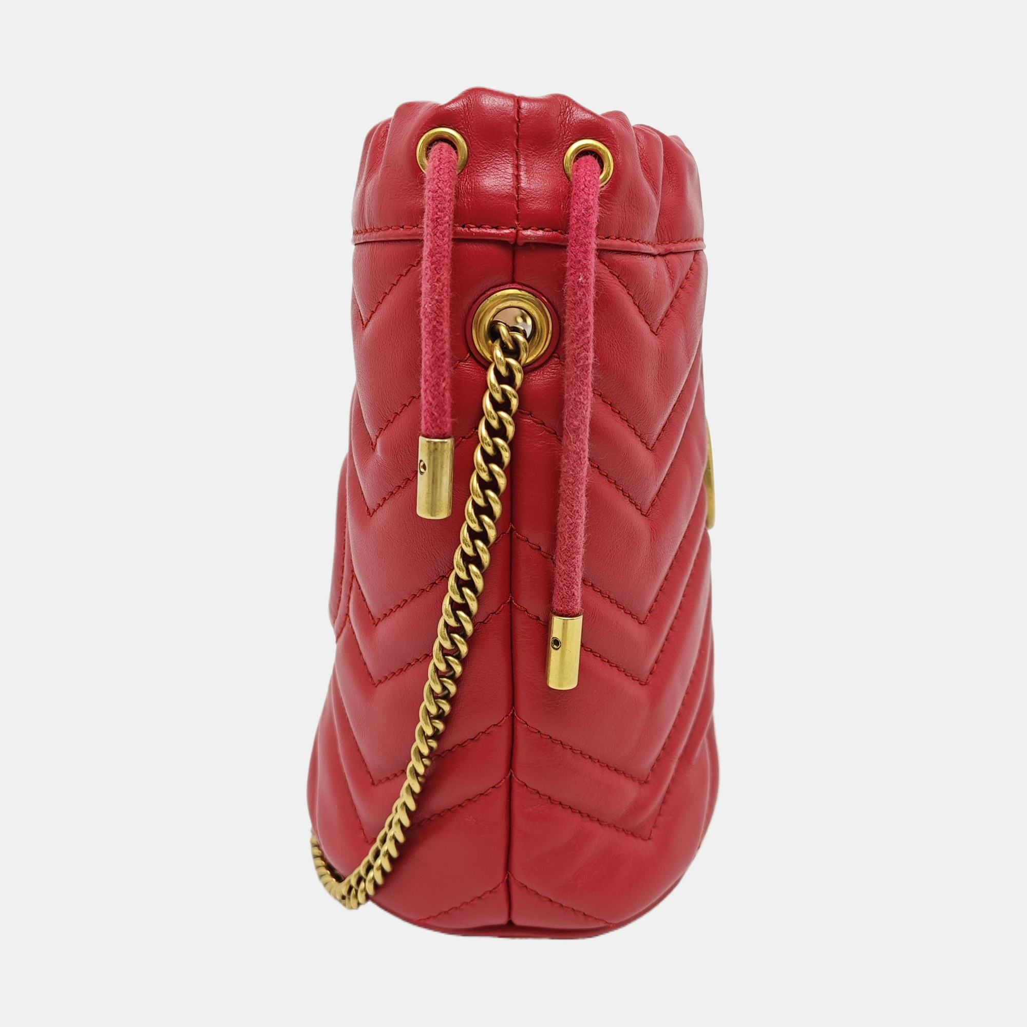 GG Marmont Mini Quilted Calfskin Red
