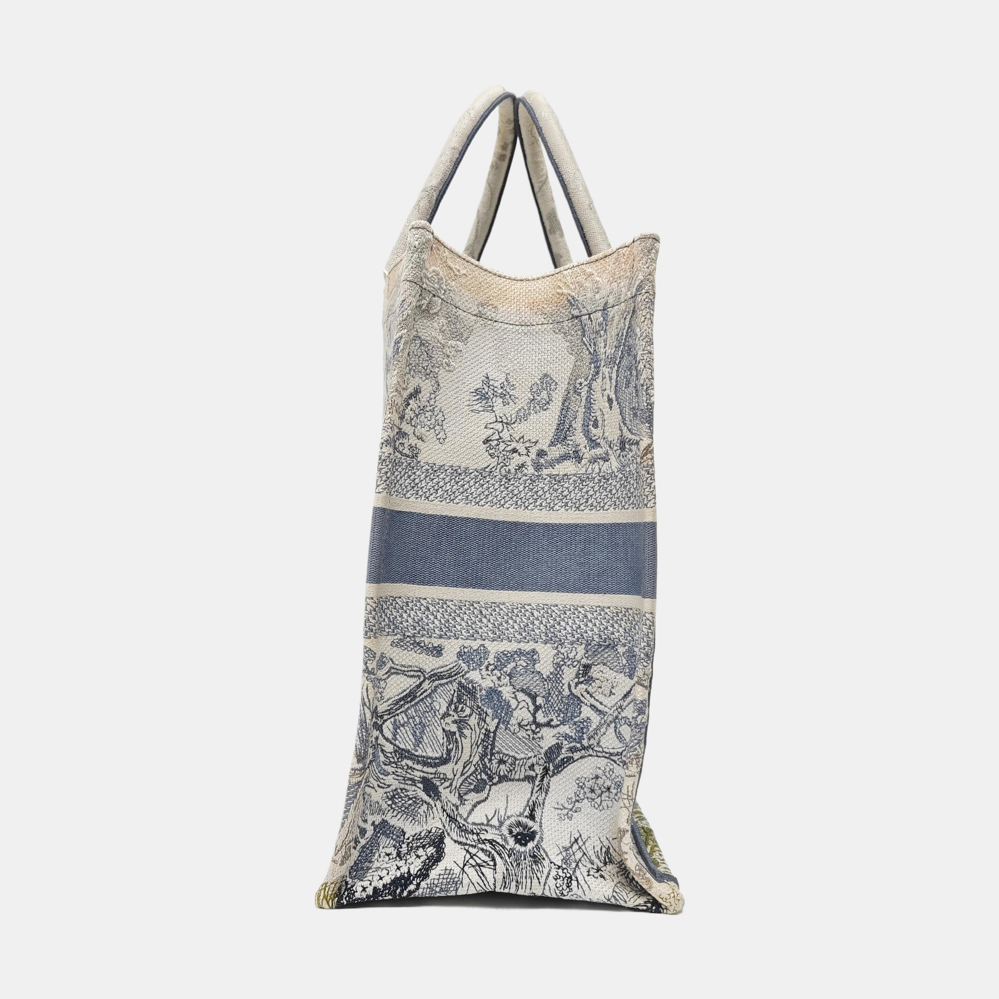 Book Tote Large Canvas Blue