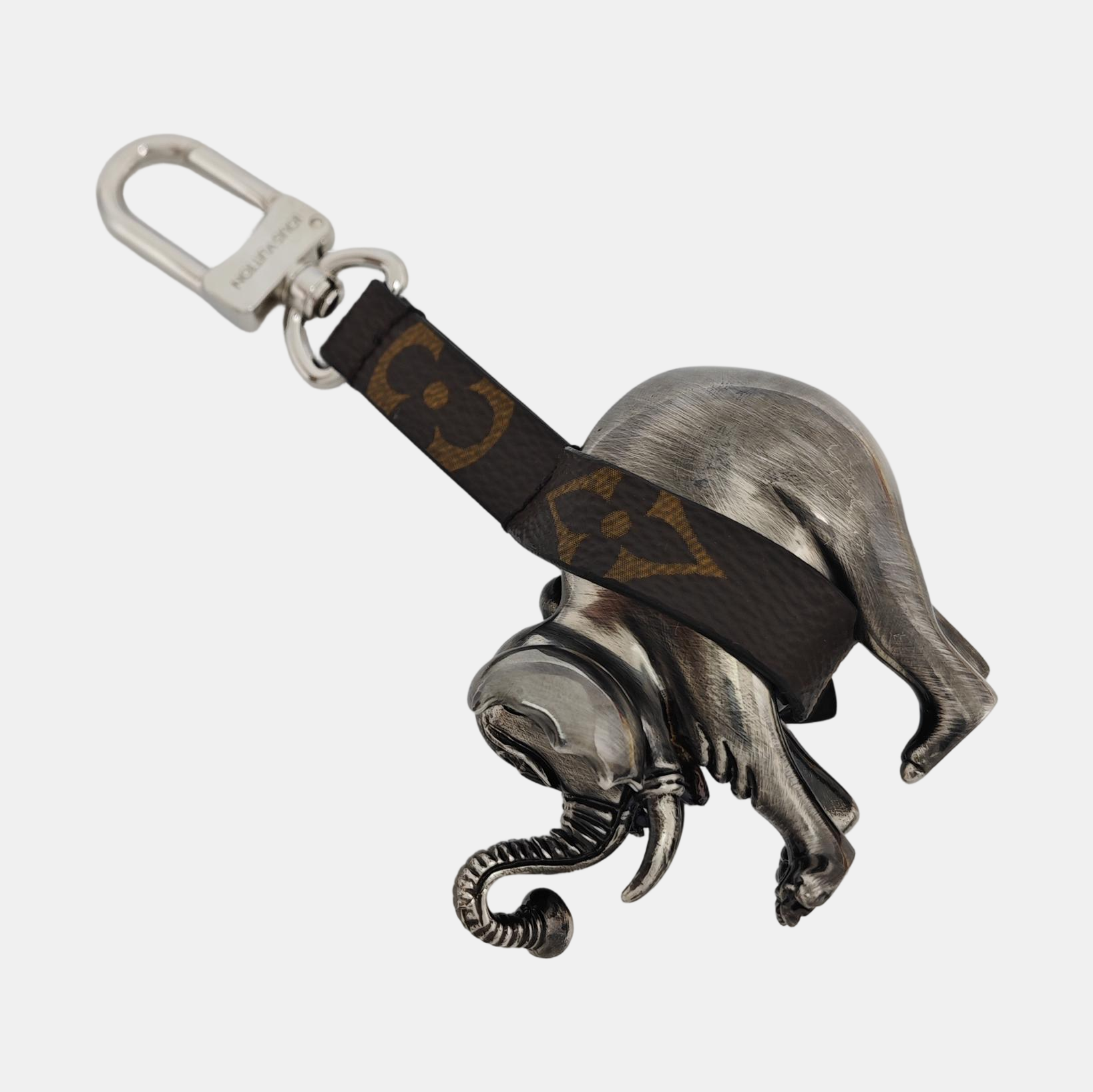 Metal Bag Charm Gray