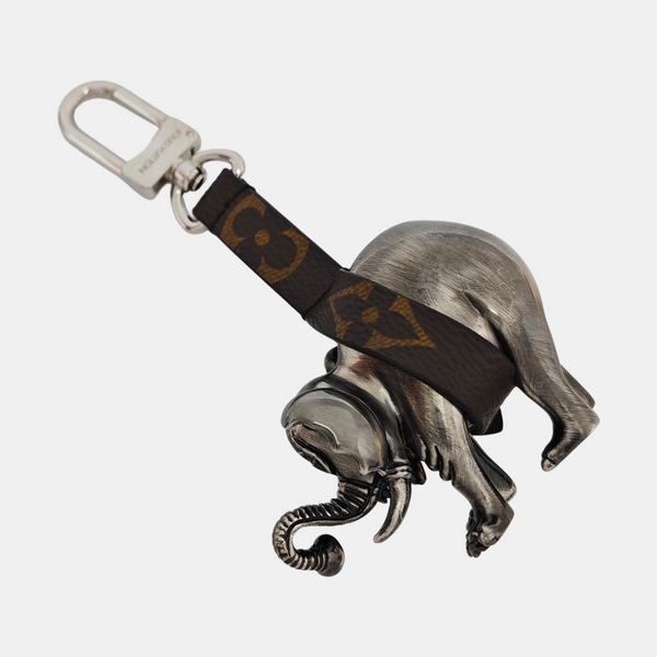 Metal Bag Charm Gray