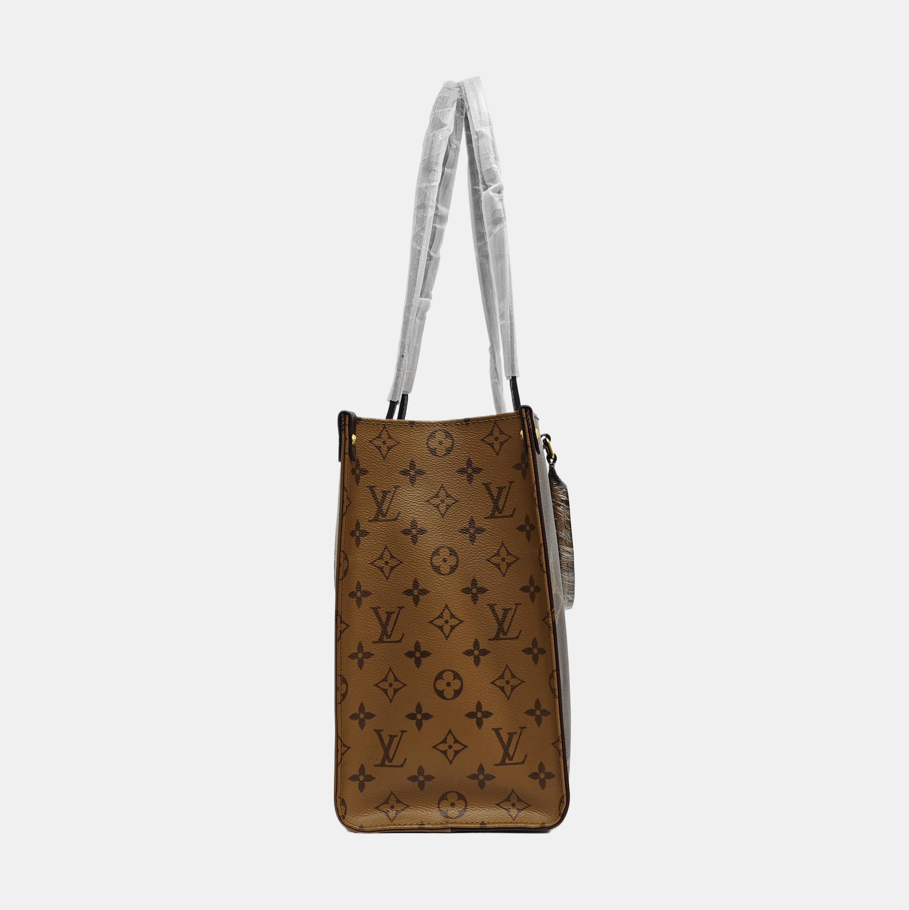 ONTHEGO MM Monogram Coated Canvas Brown