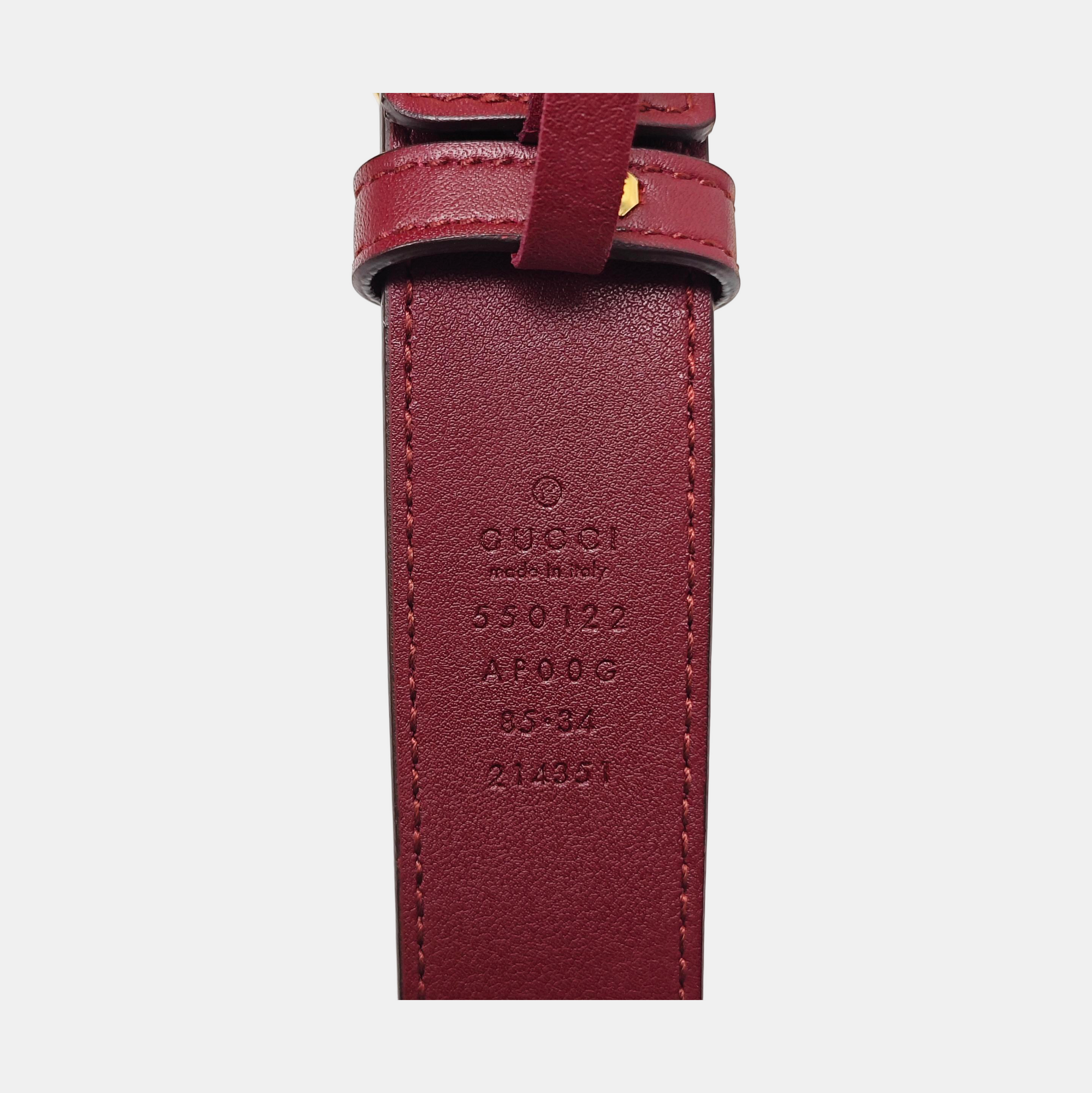 Leather Belt Red