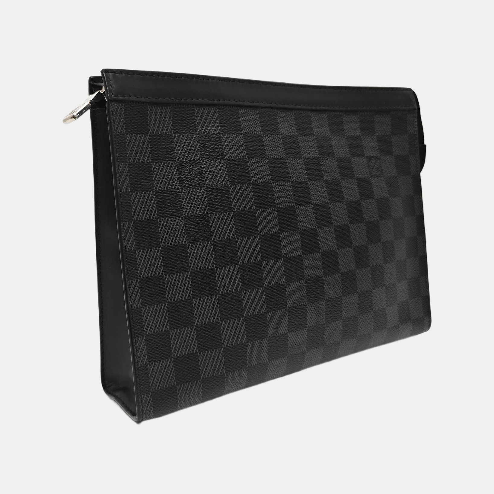 Pochette Voyag MM Damier Graphite Coated Canvas Gray