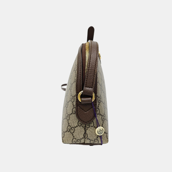 Ophidia Small Monogram Coated Canvas Beige