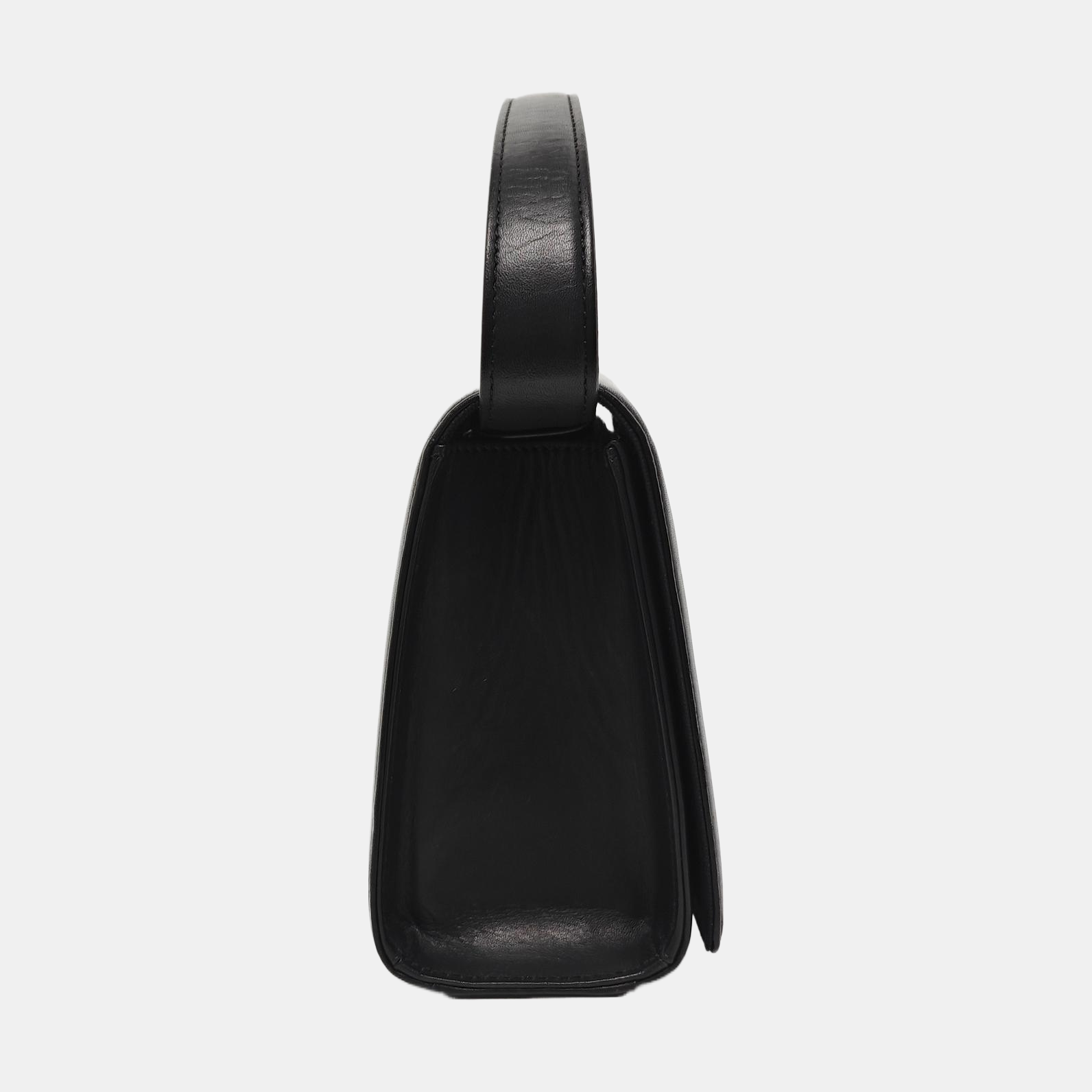 Calfskin Top Handle Bag Black