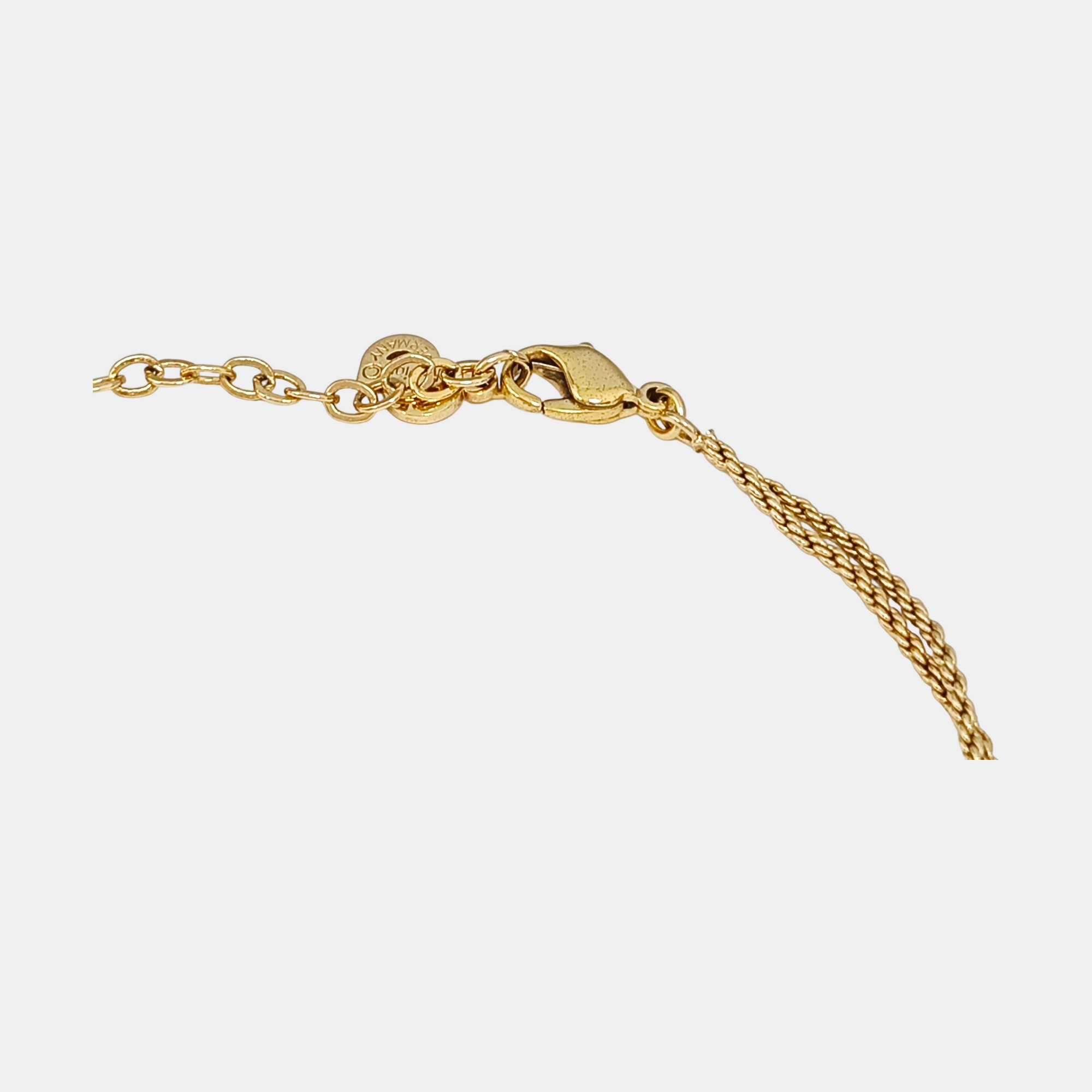 Twist Round Metal Gold Necklace