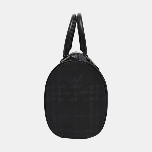 Coated Canvas Top Handle Bag Black