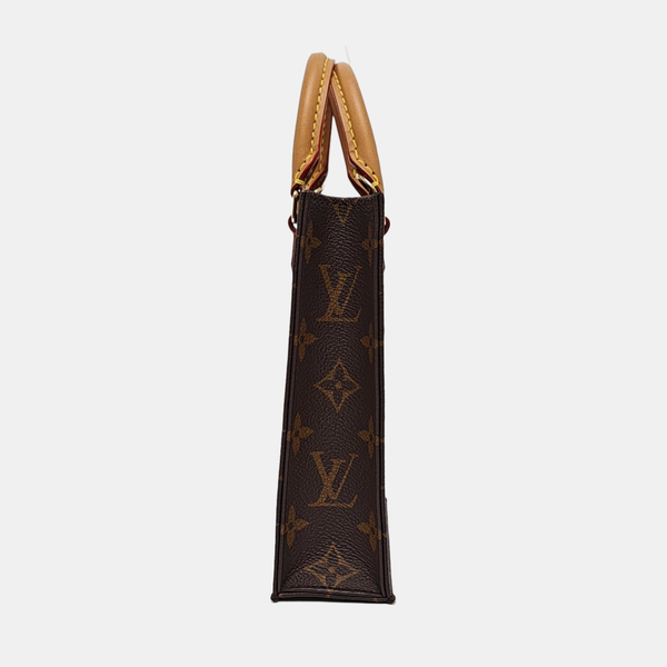 SAC PLAT Mini Monogram Coated Canvas Brown