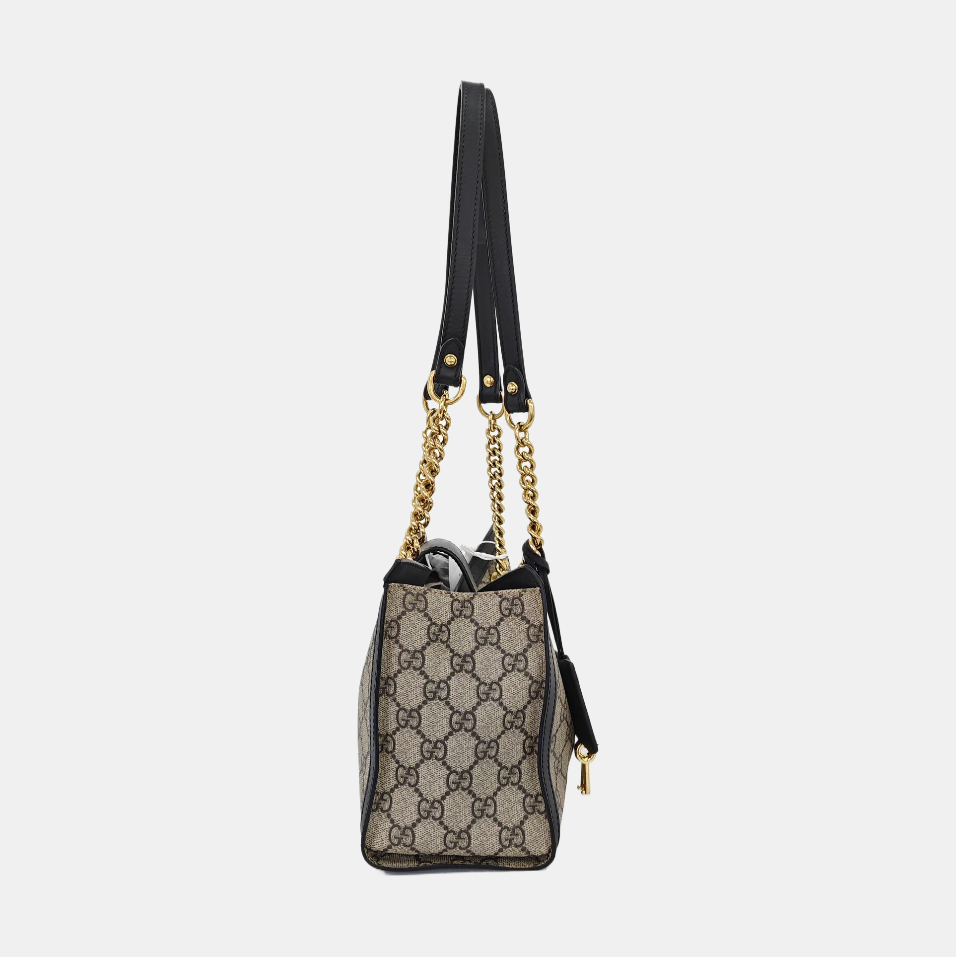 Padlock Small Monogram Coated Canvas Beige