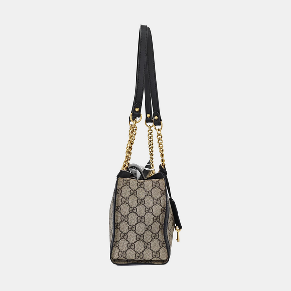 Padlock Small Monogram Coated Canvas Beige