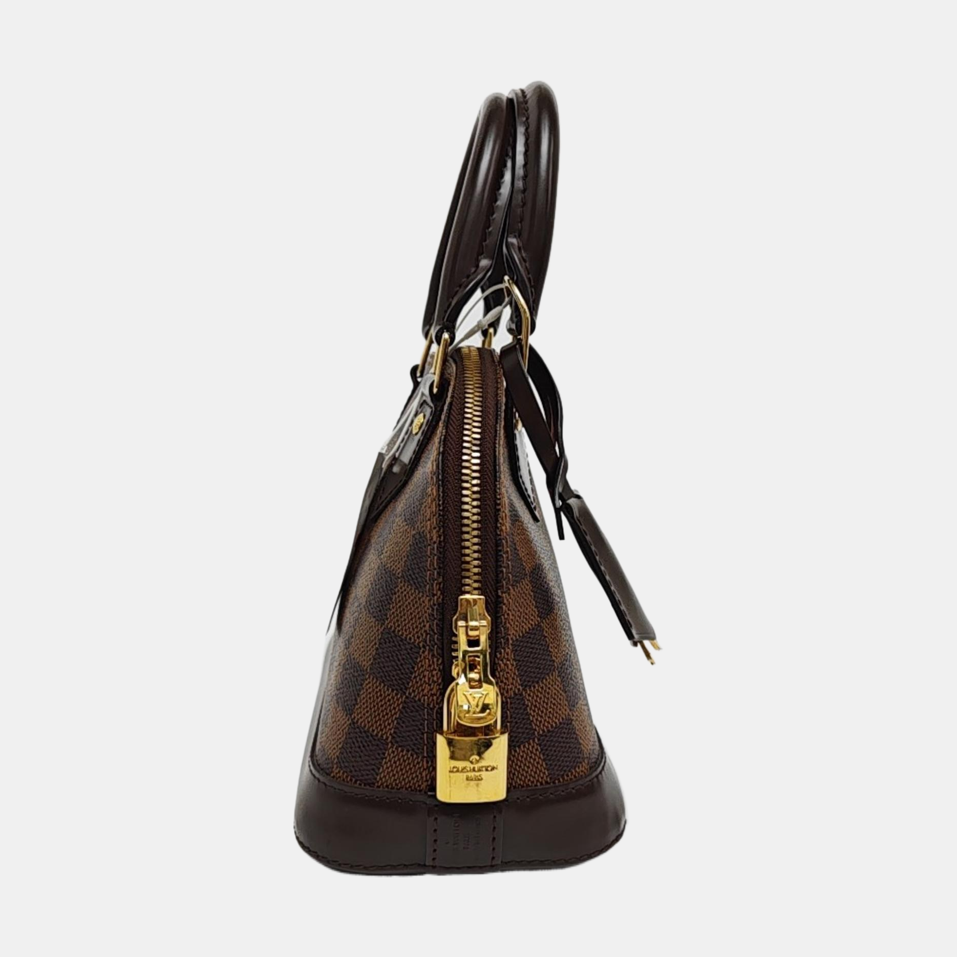 ALMA BB Damier Ebene Coated Canvas Brown