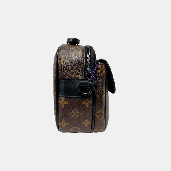 S LOCK Monogram Coated Canvas Brown