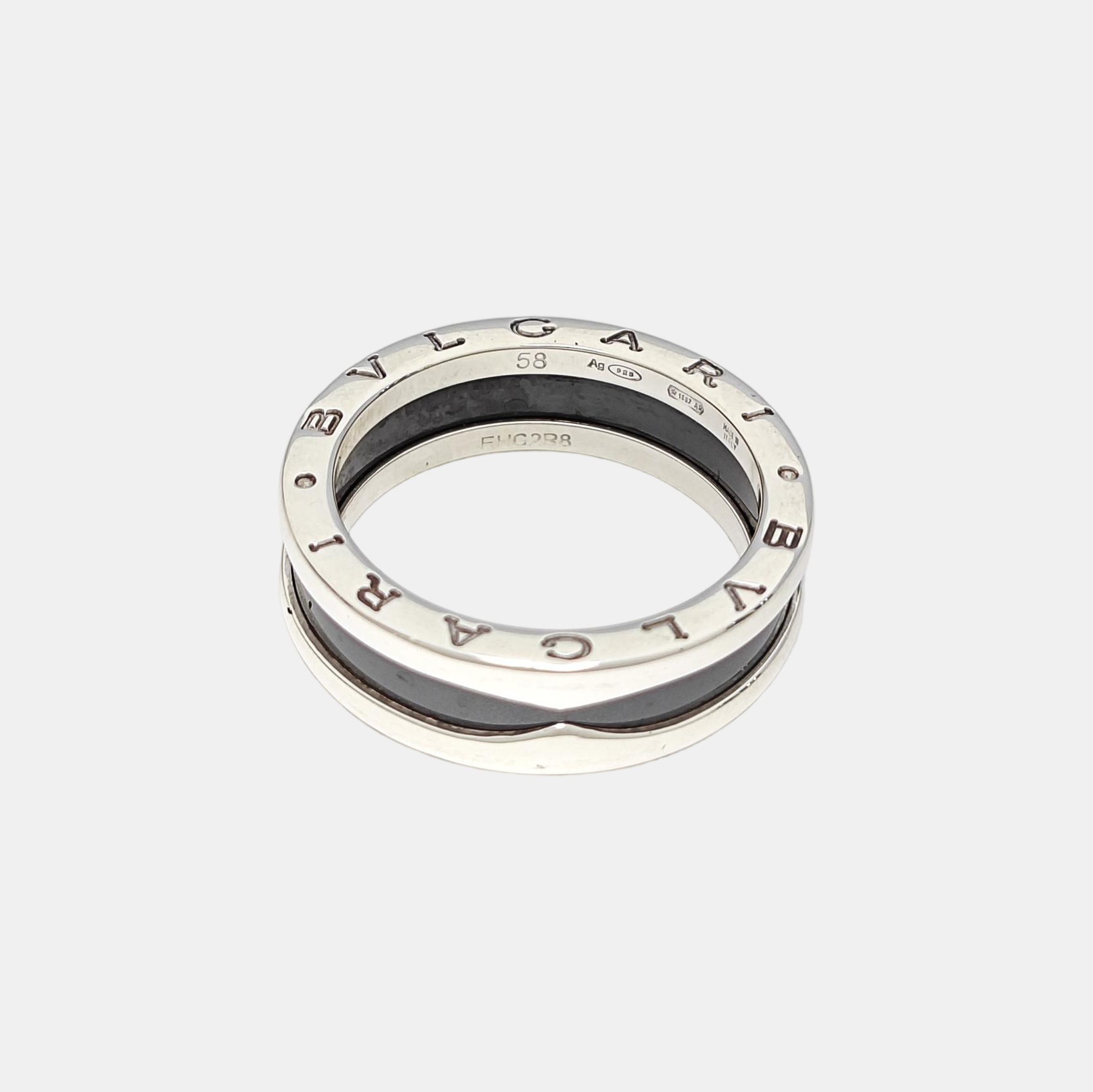B.ZERO1 925 Sterling Silver Ring EU 58