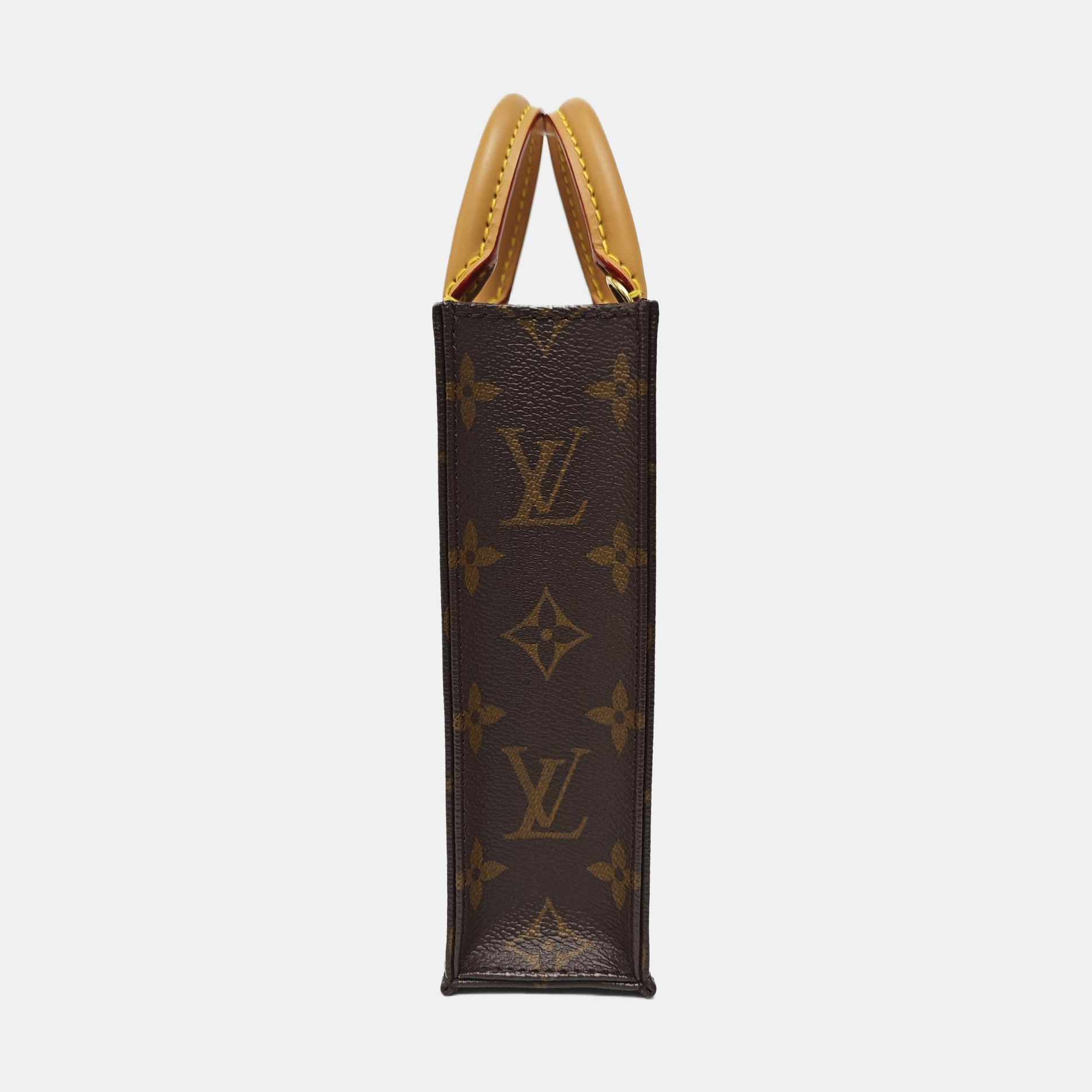SAC PLAT Mini Monogram Coated Canvas Brown
