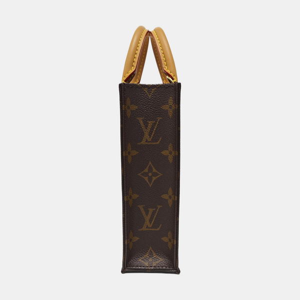 SAC PLAT Mini Monogram Coated Canvas Brown