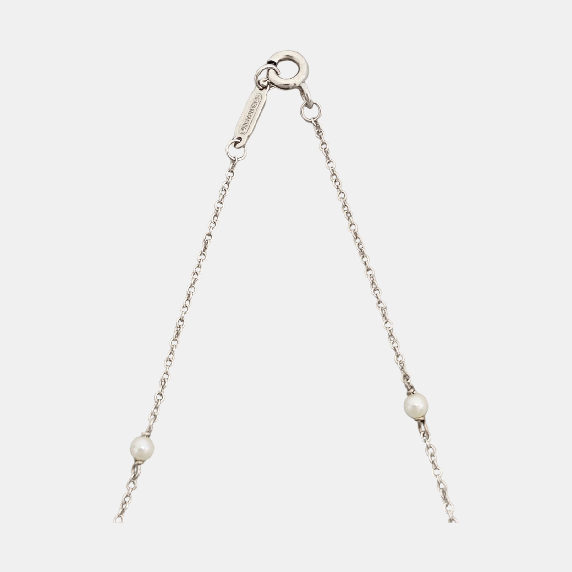 Elsa Peretti 18k White Gold Silver Necklace
