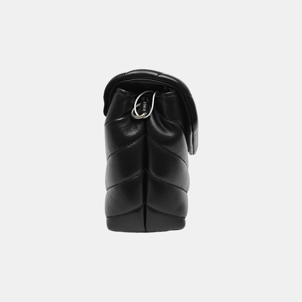 LOULOU Extra Small Chevron Calfskin Black