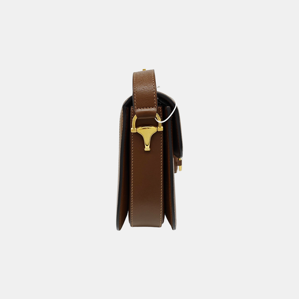 Horsebit 1955 Medium Monogram Coated Canvas Beige