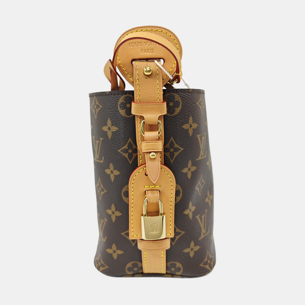 ALL IN BB Monogram Coated Canvas Brown